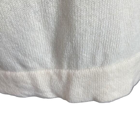 Pure Jill Wool Blend Cream Sweater V-Neck Pocket Sz S/M Closet Staple Layering - Picture 7 of 12